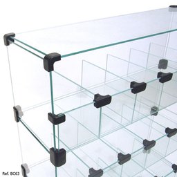 Baleiro Expositor Modulado em Vidro - 0,40 X 1,20 X 0,30 - 3