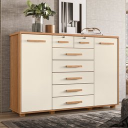 Cômoda 2 Portas 7 Gavetas Fontana 110x160x45 Cm - 2