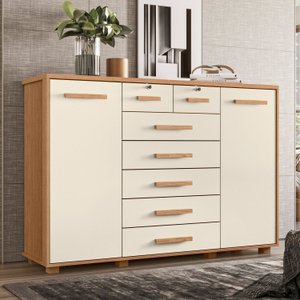 Cômoda 2 Portas 7 Gavetas Fontana 110x160x45 Cm