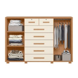 Cômoda 2 Portas 7 Gavetas Fontana 110x160x45 Cm - 5