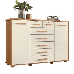 Cômoda 2 Portas 7 Gavetas Fontana 110x160x45 Cm - 4