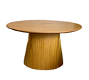 Ver imagem 2 de Mesa Cone de Centro Oval 70x50 cm Base laminada em Madeira Freijó Tampo Freijó - Marrom
