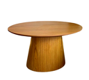 Ver imagem 1 de Mesa Cone de Centro Oval 70x50 cm Base laminada em Madeira Freijó Tampo Freijó - Marrom