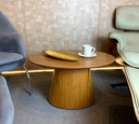 Ver imagem 4 de Mesa Cone de Centro Oval 70x50 cm Base laminada em Madeira Freijó Tampo Freijó - Marrom