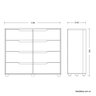 Cômoda 8 Gavetas Doble 116x136x45 Cm - 9