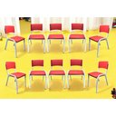 Ver imagem 1 de Kit 10 Cadeiras Iso Infantil Vermelho Brinquedoteca Escola Creche Igreja Empilhavel