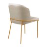 Conjunto Mesa de Jantar Barcelona Off White Base Dourado 1,20m com 4 Cadeiras Aurora - 6