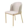 Conjunto Mesa de Jantar Barcelona Off White Base Dourado 1,20m com 4 Cadeiras Aurora - 5