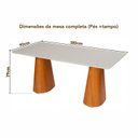 Ver imagem 5 de Conjunto Mesa Fortaleza com 6 Cadeiras Madeira Maciça, Rattan 100% Natural e Estofada Verona Off Whi