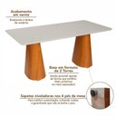 Ver imagem 6 de Conjunto Mesa Fortaleza com 6 Cadeiras Madeira Maciça, Rattan 100% Natural e Estofada Verona Off Whi