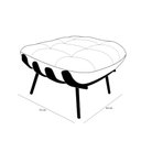 Ver imagem 6 de Poltrona e Puff Costela com Base Metálica Preta no Bouclê Bege - Belliv Decor