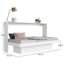 Ver imagem 5 de Cama Articulável Horizontal Solteiro com Estação de Trabalho Branca Mdp Latino Art In Móveis