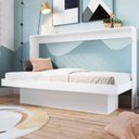 Ver imagem 7 de Cama Articulável Horizontal Solteiro com Estação de Trabalho Branca Mdp Latino Art In Móveis