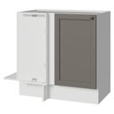 Ver imagem 1 de Balcão de Canto 1 Porta (sem Tampo) Branco/Cinza Vik Madesa