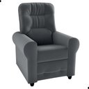 Ver imagem 2 de Poltrona Reclinável para Descanso Thalia Veludo Cinza