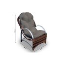 Ver imagem 2 de Conjunto de Poltronas Fibra Sintética Pequim Alumínio - 4 Poltronas + 1 Mesa Centro - Tecido Duna 2 