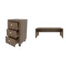 Kit 2 Peças com Escrivaninha Mesa Escritório ME4185 e Gaveteiro ME4108 - 2