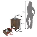 Ver imagem 4 de Conjunto 2 Peças com Escrivaninha Mesa Escritório ME4185 e Gaveteiro ME4108 180cm Nogal Marrom