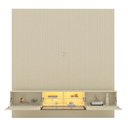 Ver imagem 5 de Estante para TV e Home Theater até 84 Polegadas com 100% MDF 218cmx250cm Led Supremo Luminare Bege Off White