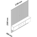 Ver imagem 4 de Estante para TV e Home Theater até 84 Polegadas com 100% MDF 218cmx250cm Led Supremo Luminare Bege Off White