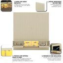 Ver mais imagens de Estante para TV e Home Theater até 84 Polegadas com 100% MDF 218cmx250cm Led Supremo Luminare Bege Off White