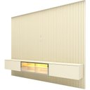 Ver imagem 3 de Estante para TV e Home Theater até 84 Polegadas com 100% MDF 218cmx250cm Led Supremo Luminare Bege Off White