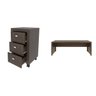 Kit 2 Peças com Escrivaninha Mesa Escritório ME4185 e Gaveteiro ME4108 - 2