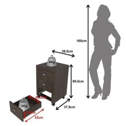 Kit 2 Peças com Mesa para Escritório ME4185 e Gaveteiro ME4108 - 4