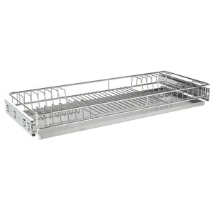 Escorredor de Pratos Deslizante 770x75x270mm Mód 800mm Inox