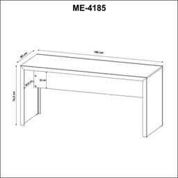 Kit 2 Peças com Mesa para Escritório ME4185 e Gaveteiro ME4108 - 11