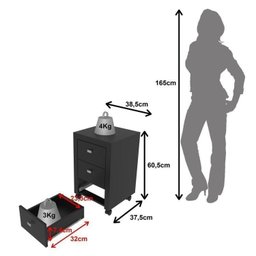 Kit 2 Peças com Mesa para Escritório ME4185 e Gaveteiro ME4108 - 4