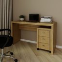 Ver imagem 1 de Conjunto 1 Mesa para Escritório 1 Gaveteiro 127cm Amendoa Marrom