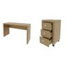 Conjunto 1 Mesa para Escritório 1 Gaveteiro 3 Gavetas - 2