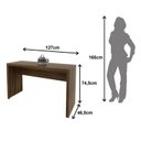 Ver imagem 4 de Conjunto 1 Mesa para Escritório 1 Gaveteiro 127cm Nogal Marrom