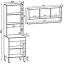 Ver imagem 5 de Armário de Cozinha 150cm com Paneleiro Lina K02 Supremo/Freijó - Mpozenato