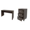 Conjunto 1 Mesa para Escritório 1 Gaveteiro 3 Gavetas - 2