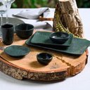 Ver imagem 2 de Jogo 18 Peças Travessas Ramekins Copos Porto Brasil Greenery Cerâmica Verde Sushi Saquê Molhos
