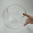 Ver mais imagens de Vaso Decorativo de Vidro Transparente 24x30x30cm Enfeite Sala Mesa Estante