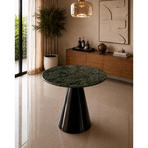 Mesa de Jantar Cone Preto - Redonda 70cm - Verde Guatemala