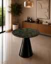 Ver imagem 1 de Mesa de Jantar Cone Preto - Redonda 70cm - Verde Guatemala