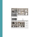 Ver mais imagens de Cozinha Milla Trend 9 Portas 3 Gavetas MDF 190cm Branco Móveis Carraro