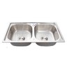 Cuba Dupla Gourmet Cozinha Aço Inox 304 com Acessórios 78x43cm - 1
