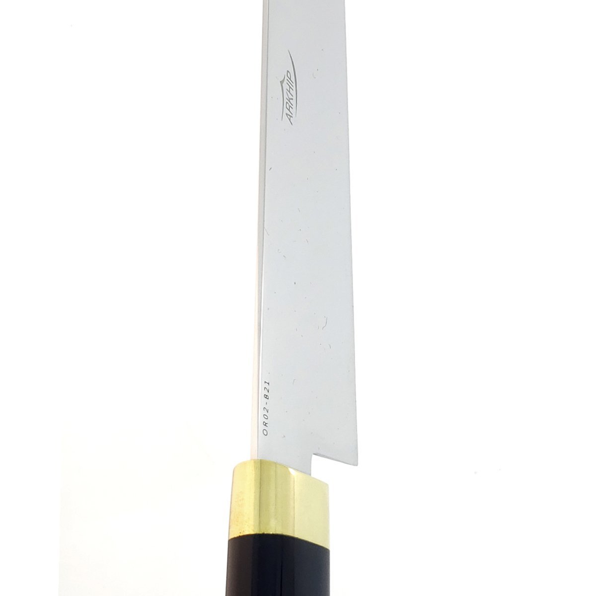 Faca Sashimi Arkhip Canhoto Plus 11'' Cabo Acrílico Dragão Bainha - 4