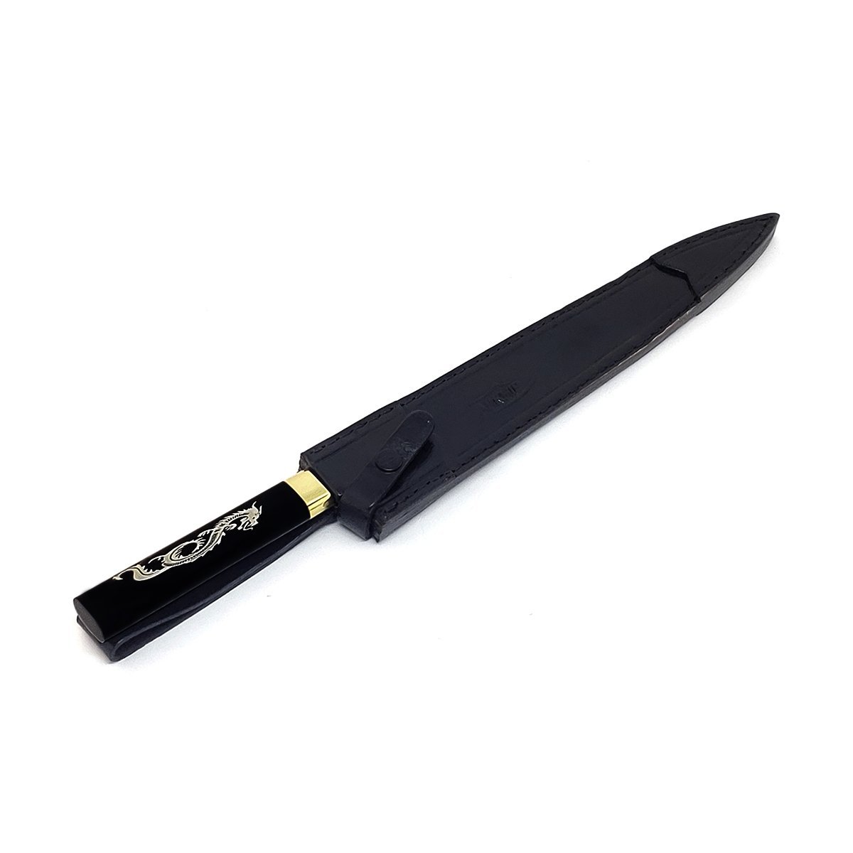 Faca Sashimi Arkhip Canhoto Plus 11'' Cabo Acrílico Dragão Bainha - 3