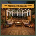 Ver mais imagens de Cascata Meteoro Branco Frio 50cm 8 Tubos LED 3M Bastão Chuva IP65 Decoração Natal Bivolt Luvinco
