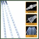 Ver imagem 7 de Cascata Meteoro Branco Frio 50cm 8 Tubos LED 3M Bastão Chuva IP65 Decoração Natal Bivolt Luvinco