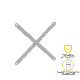 Reforco Lateral P/ Estante de Aço 30 Cm Pandin - Cinza - 3