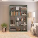 Ver imagem 1 de Estante de Livros 120 cm X 180 cm 4 Prateleiras Seattle Yescasa Verde