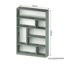 Ver imagem 4 de Estante de Livros 120 cm X 180 cm 4 Prateleiras Seattle Yescasa Verde