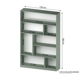 Estante para Livros 180cmx120cm 4 Prateleiras Seattle - 3